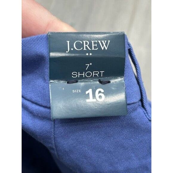 NWT J.Crew Womens 7" Classic Chino Shorts Twill Preppy Periwinkle Blue Size 16 - Picture 5 of 7